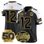 12th Fan #12  Seattle Seahawks SEA 2026 NFC West Champions Limited Jersey - 50th Season Patch - All Stitched