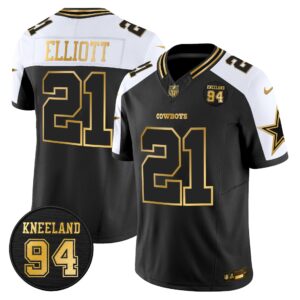 Dallas Cowboys 94 Marshawn Kneeland Memorial Patch Gold Vapor Limited Jersey - All Stitched