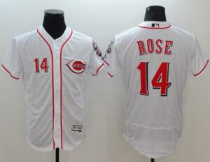 Cincinnati Reds #14 Pete Rose White Flexbase Collection Stitched Jersey
