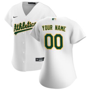 Women's Athletics White Home Replica Custom Jersey