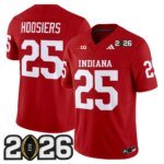#25 Hoosiers #25 Ndiana Hoosiers IND 2026 CFP Final Patch Vapor Limited Jersey V2 - All Stitched