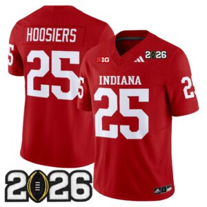 #25 Hoosiers #25 Ndiana Hoosiers IND 2026 CFP Final Patch Vapor Limited Jersey V2 - All Stitched