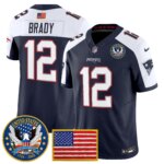 Tom Brady #12 New England Patriots United States 250th Anniversary Patch Vapor Limited Jersey - All Stitched