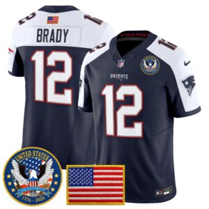 Tom Brady #12 New England Patriots United States 250th Anniversary Patch Vapor Limited Jersey - All Stitched
