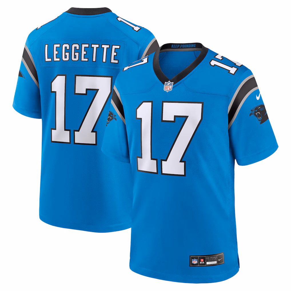 Xavier Legette #17 Carolina Panthers First Round Pick Game Player Jersey - Blue