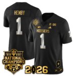 Roman Hemby #1 Indiana Hoosiers Vapor Limited Football Jersey - 2025 National Champions - All Stitched