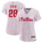 Women's Philadelphia Phillies Alec Bohm #28 White Home Replica Jersey