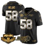 Matt Milano #58 Buffalo Bills BUF 2025 Bills Mafia Patch Gold Vapor Limited Jersey - All Stitched