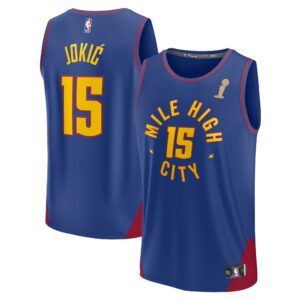 Nikola Jokic Denver Nuggets  Blue 2023 Finals Champions Fast Break Player Jersey - Statement Edition