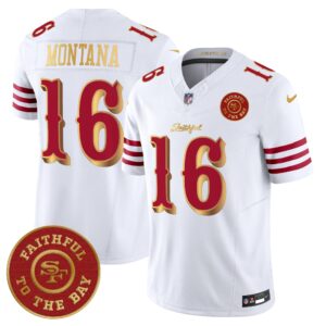 San Francisco 49ers Joe Montana # 16 SF "Rivalries" Vapor Limited Jersey - Faithful To The Bay Patch - All Stitched