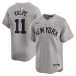 New York Yankees Anthony Volpe #11 Gray Away Limited Player Jersey
