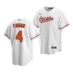 Men's Baltimore Orioles #4 Jud Fabian 2022 Draft Jersey White Home