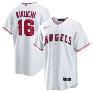 Los Angeles Angels Yusei Kikuchi #16 White Home Replica Jersey