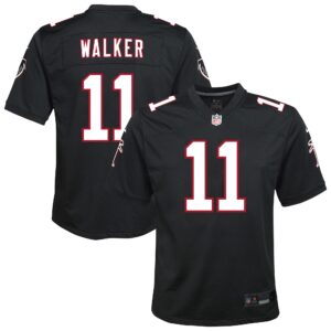Youth Atlanta Falcons Jalon Walker #11 Black Alternate Game Jersey