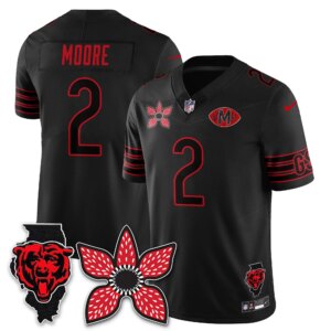 DJ Moore #2 Chicago Bears Stranger Things EditionVapor Limited Jersey - All Stitched