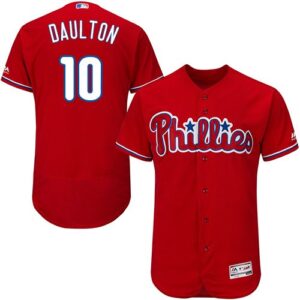 Philadelphia Phillies #10 Darren Daulton Red Flexbase Collection Stitched Jersey