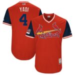 St. Louis Cardinals #4 Yadier Molina Red "Yadi" Players Weekend Stitched Jersey