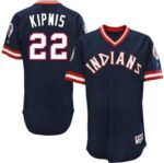 Cleveland Indians #22 Jason Kipnis Navy Blue 1976 Turn Back The Clock Stitched Jersey