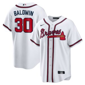 Atlanta Braves Drake Baldwin #30 White Home Replica Jersey