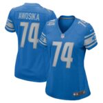Kayode Awosika Detroit Lions  Women's Home Game Player Jersey - Blue