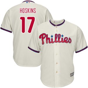 Phillies #17 Rhys Hoskins Cream New Cool Base Stitched Jersey