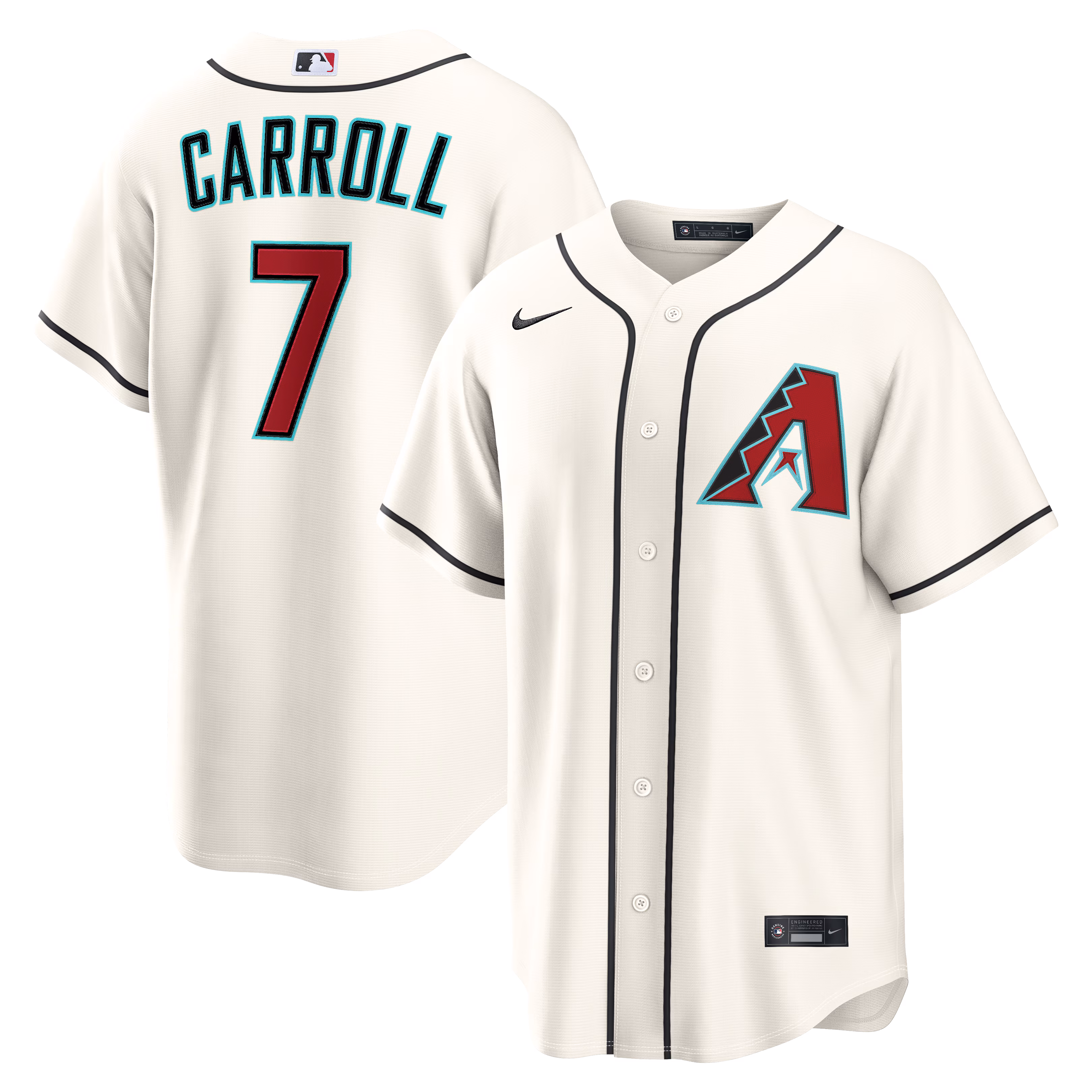 Arizona Diamondbacks Corbin Carroll #7 Cream Home Replica Jersey