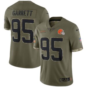 Myles Garrett Cleveland Browns  2022 Salute To Service Limited Jersey - Olive