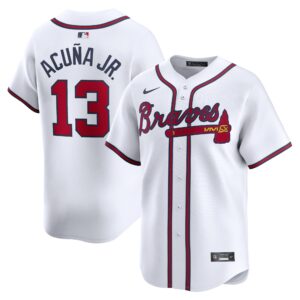 Atlanta Braves Ronald Acuña Jr. #13 White Home Limited Player Jersey