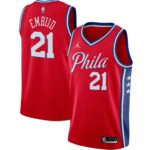 Joel Embiid Philadelphia 76ers  2020/21 Swingman Jersey - Statement Edition - Red