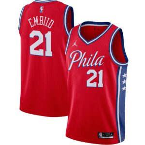 Joel Embiid Philadelphia 76ers  2020/21 Swingman Jersey - Statement Edition - Red
