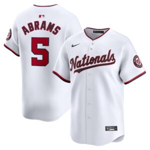 Men's Washington Nationals CJ Abrams  White Home Limited Player Jersey