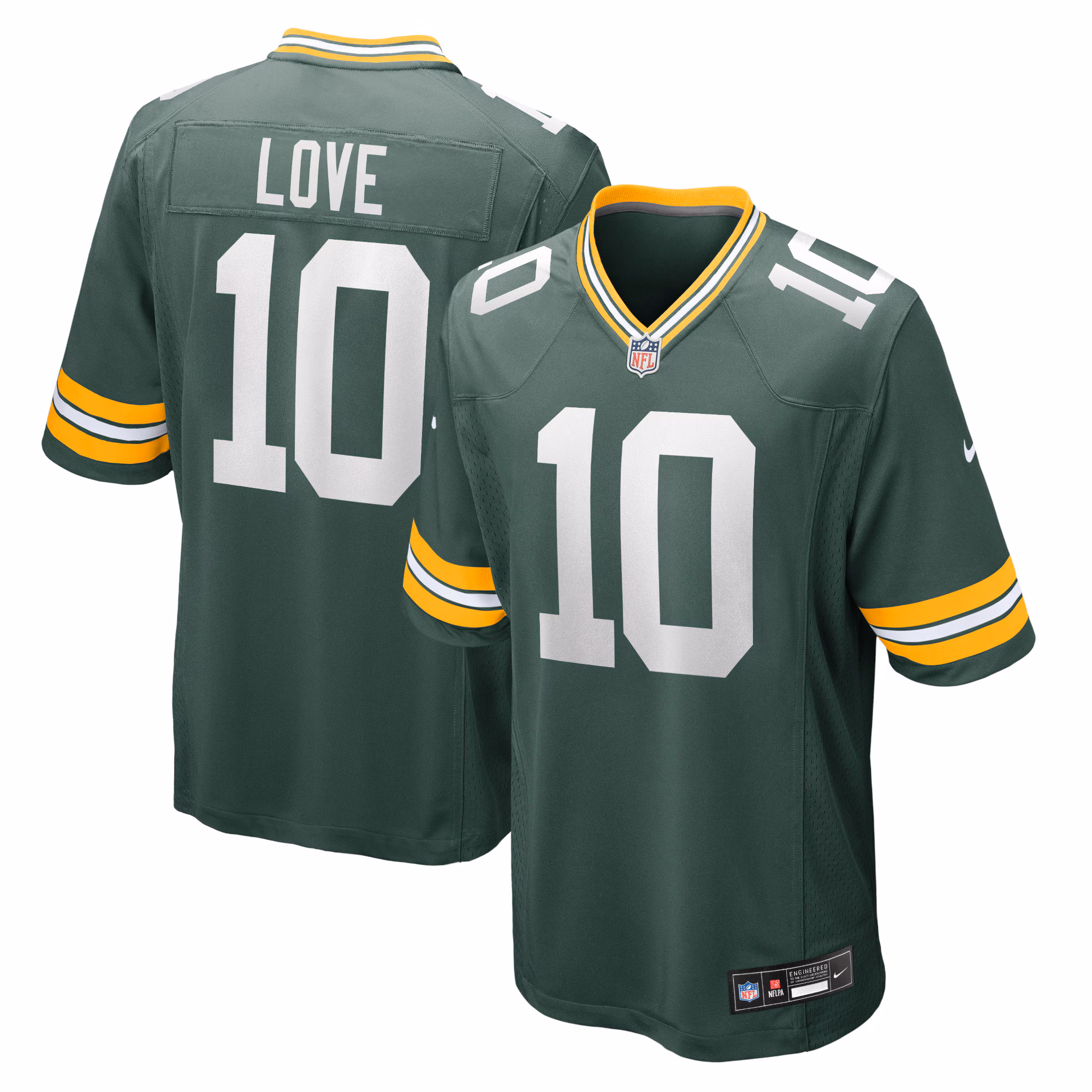 Love Green Bay Packers Player Game Jersey - Green