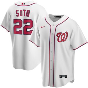 Men's  Washington Nationals #22 Juan Soto White Home 2020 Jersey