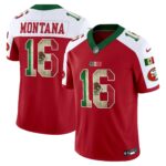 Joe Montana # 16 San Francisco 49ers Mexico Vapor Limited Jersey V4 - All Stitched