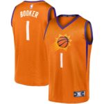 Devin Booker Phoenix Suns  Fast Break Team Replica Jersey Orange - Statement Edition
