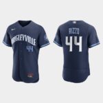 Men's Chicago Cubs #44 Anthony Rizzo Navy 2021 City Connect Jersey