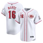 Men's Cincinnati Reds Noelvi Marte  White Home Limited Player Jersey
