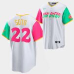 Men's San Diego Padres #22 Juan Soto 2022 City Connect White Jersey
