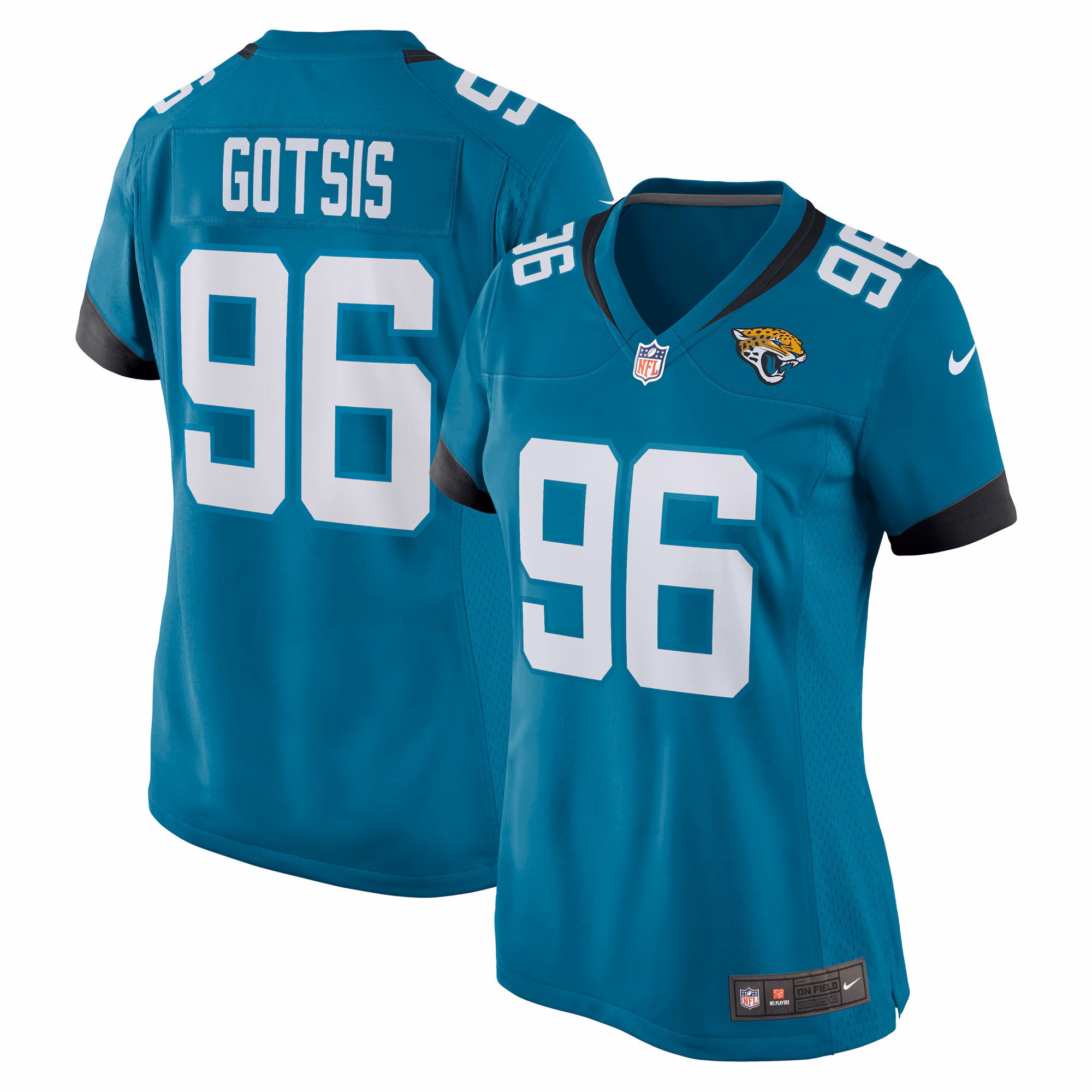Adam Gotsis Jacksonville Jaguars Women's Game Jersey - Teal