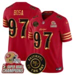Nick Bosa #97 San Francisco 49ers SF 2025 "Rivalries" 5x Champions & Faithful To The Bay Patch Vapor Limited Jersey - All Stitched