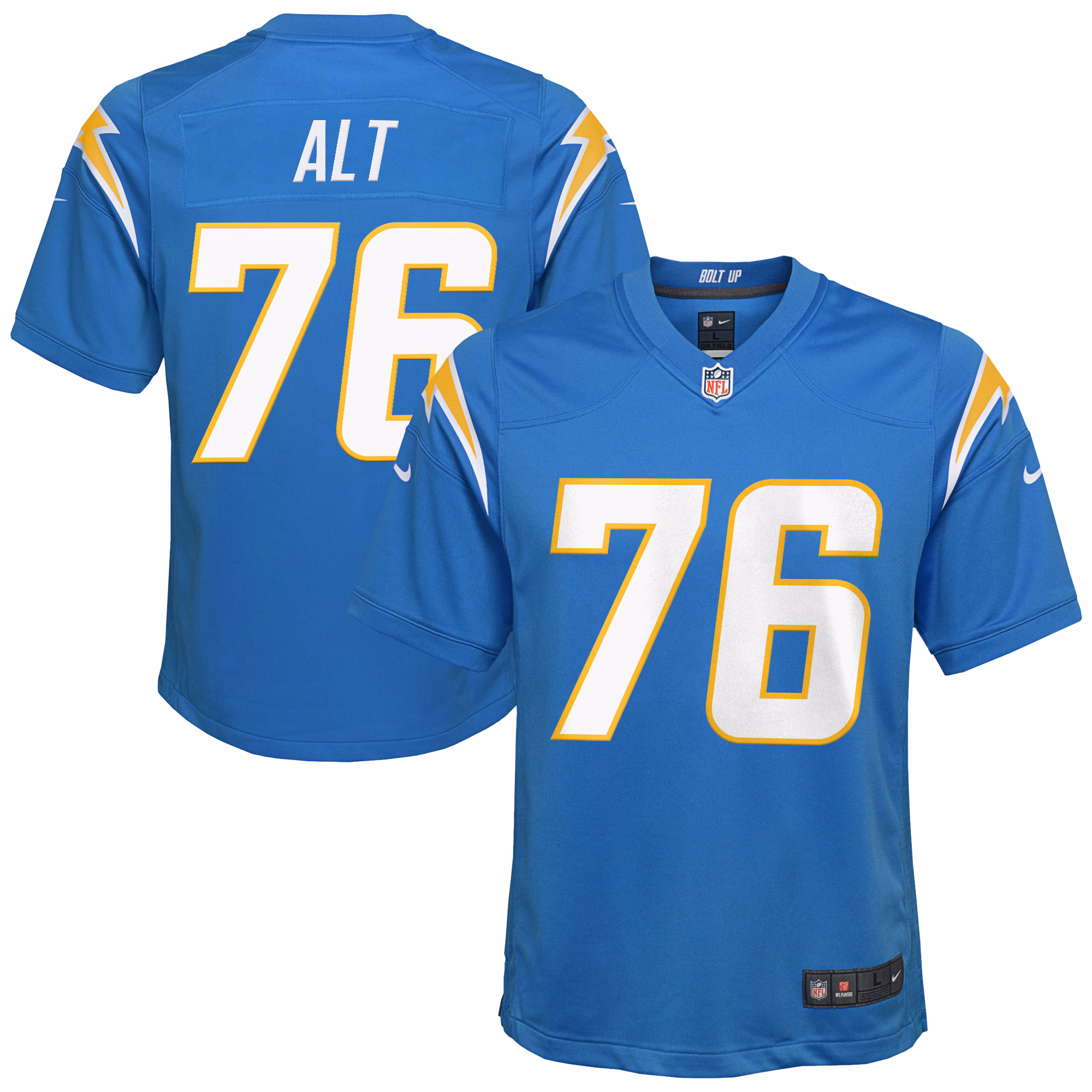 Joe Alt Los Angeles Chargers Youth 2024 Draft First Round Pick Player Game Jersey - Powder Blue