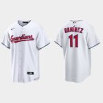 Men's Cleveland Guardians #11 Jose Ramirez White Home Jersey