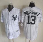 New York Yankees #13 Alex Rodriguez New White Strip Cool Base Stitched Jersey