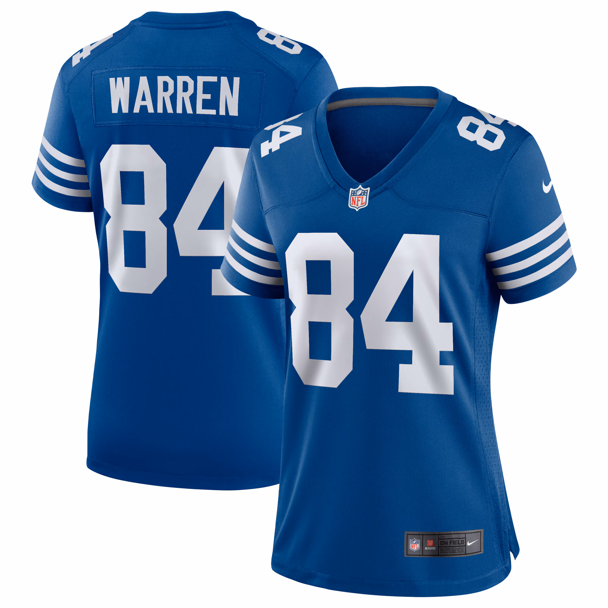 Tyler Warren #84 Indianapolis Colts Women's Alternate Game Jersey -  Royal