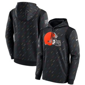 Men's Anthracite Cleveland Browns 2021 Crucial Catch - Therma Pullover Hoodie