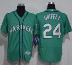 Seattle Mariners #24 Ken Griffey Green Flexbase Collection Stitched Jersey