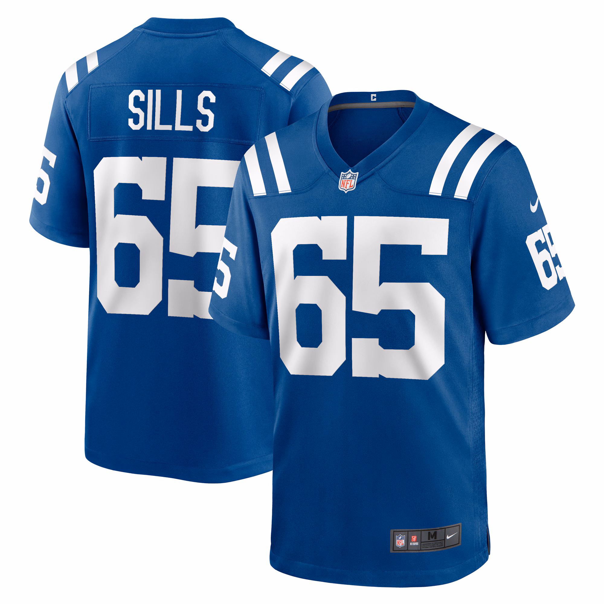 Josh Sills Indianapolis Colts Team Game Jersey -  Royal