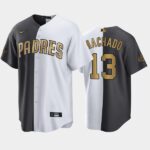 Men's San Diego Padres #13 Manny Machado White Charcoal 2022 All-Star Game Split Jersey