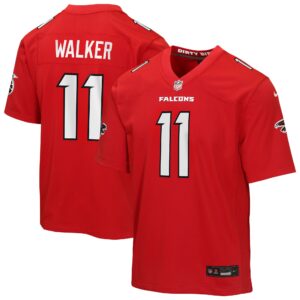 Youth Atlanta Falcons Jalon Walker #11 Red Game Jersey