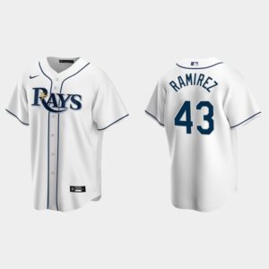Men's Tampa Bay Rays #43 Harold Ramirez White Home Jersey
